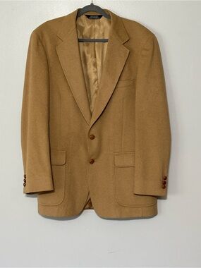 John Alexander Vintage Men's Blazer Camel Tan Size 48R Fully Lined